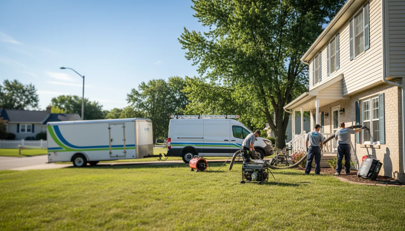 Flooded Basement Restoration And Cleanup With Repair in Peebles, OH near me